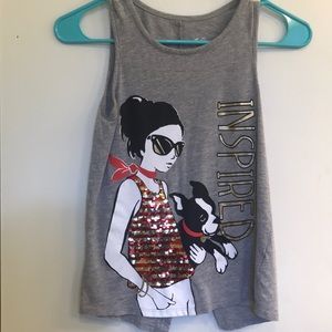 Justice- Tank top and cropped leggings set.